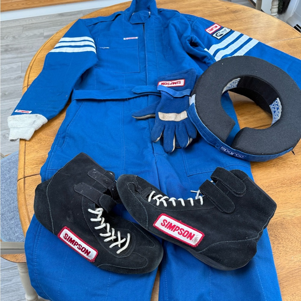 Simpson Men's Blue Racing Suit Set